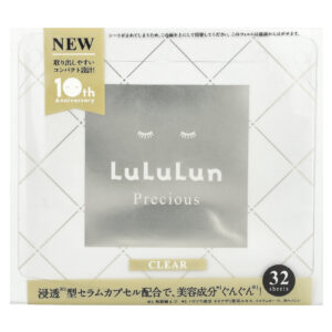 Lululun Precious Máscara Facial de Beleza Transparente Branca 4FB 32 Máscaras 500 ml (17 fl oz)