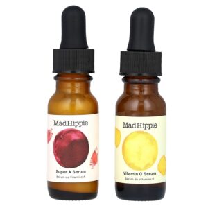 Mad Hippie Embalagem Dupla para Dia e Noite Vitamina C e Sérum Super A 2 Frascos 15 ml (05 fl oz) Cada