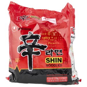 Nongshim Noodles Shin Picante Gourmet 4 Sacos 120 g (423 oz) Cada