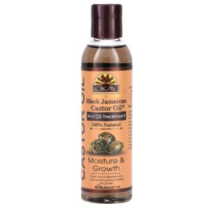 Okay Pure Naturals Óleo de Rícino Jamaicano Preto Tratamento com Óleo Quente 177 ml (6 oz)