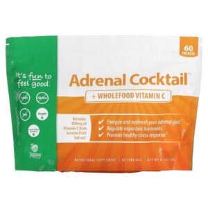 Jigsaw Health Coquetel Adrenal + Alimentos Integrais Vitamina C 60 Pacotes 4 g Cada