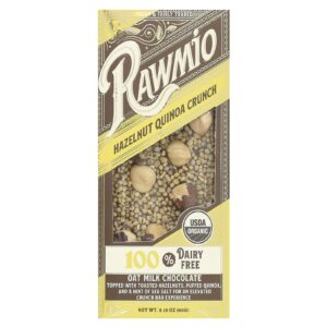 Rawmio Chocolate ao Leite de Aveia Quinoa de Avelã Crocante 60 g (212 oz)
