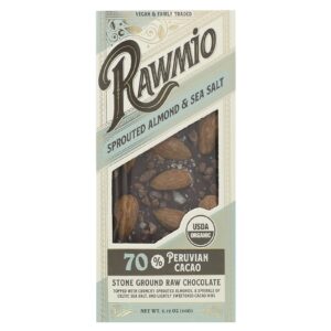 Rawmio Chocolate Cru Amêndoa Germinada e Sal Marinho 212 oz (60 g)