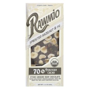 Rawmio Casca de Figo e Avelã Germinada 70% de Cacau Peruano 60 g (212 oz)