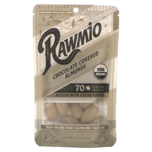 Rawmio Amêndoas Cobertas com Chocolate Chocolate Amargo Cru a 70% 567 g (2 oz)