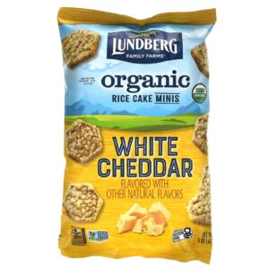 Lundberg Minis de Bolo de Arroz Orgânico Cheddar Branco 142 g (5 oz)