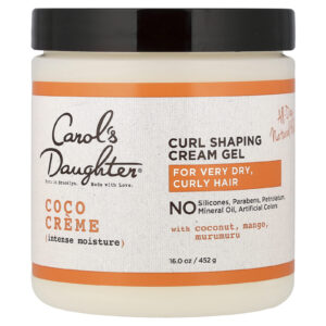 Carols Daughter Coco Creme Hidratação Intensa Gel Creme para Modelagem de Cachos Para Cabelos Muito Ressecados e Cacheados 452 g (16 oz)