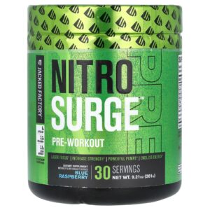 Jacked Factory Nitro Surge Pré-treino Framboesa Azul 261 g (921 oz)