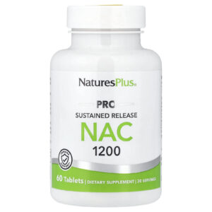 NaturesPlus Pro NAC 1200 Liberação Gradual 60 Comprimidos (600 mg por comprimido)
