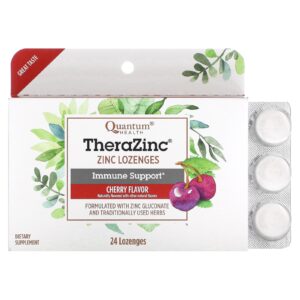 Quantum Health TheraZinc Suporte Imunológico Cereja 24 Pastilhas