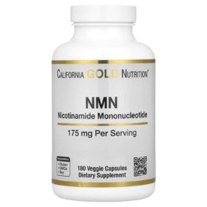 California Gold Nutrition NMN 175 mg 180 Cápsulas Vegetais