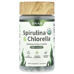Snap Supplements Espirulina e Chlorella 120 Cápsulas
