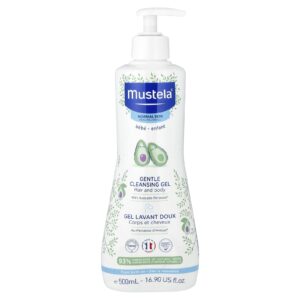 Mustela Gel de Limpeza Suave com Abacate Cabelo e Corpo 500 ml (169 fl oz)