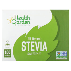 Health Garden Adoçante de Estévia Totalmente Natural 100 Pacotes 1 g Cada