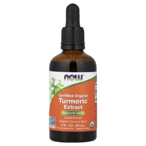NOW Foods Extrato de Cúrcuma Orgânica Certificado 59 ml (2 fl oz)