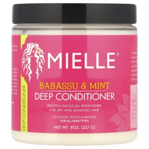 Mielle Condicionador de Hidratação Profunda Para Todos os Tipos de Cabelo Babaçu e Menta 227 g (8 oz)