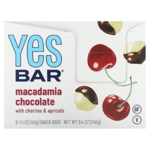 Yes Bar Lanche Chocolate de Macadâmia 6 Barras 40 g (14 oz) Cada