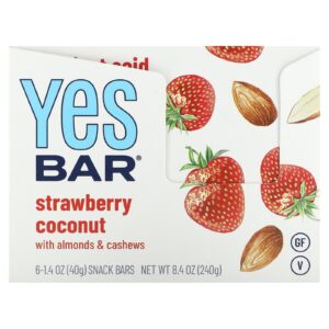 Yes Bar Lanchonete Morango e Coco 6 Barras 40 g (14 oz) Cada