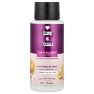 Love Beauty and Planet Condicionador Vegano MultiBenefícios 5 em 1 Queratina Vegana e Mandarina Bronzeada 400 ml (135 fl oz)