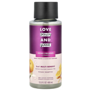 Love Beauty and Planet Shampoo Vegano MultiBenefícios 5 em 1 Queratina Vegana e Mandarina Bronzeada 400 ml (135 fl oz)