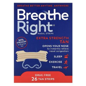 Breathe Right Tiras Nasais Bronzeado 26 Tiras