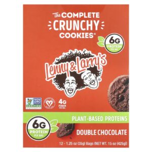 Lenny & Larrys The Complete Crunchy Cookies® Chocolate Duplo 12 Sacos 35 g (125 oz) Cada