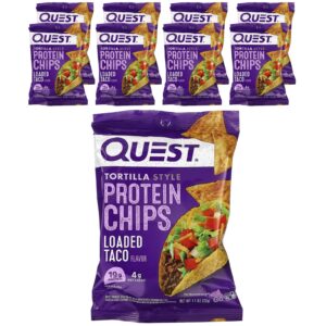 Quest Nutrition Lascas de Proteína Estilo Tortilha Taco Carregado 8 Sacos 32 g (11 oz) Cada