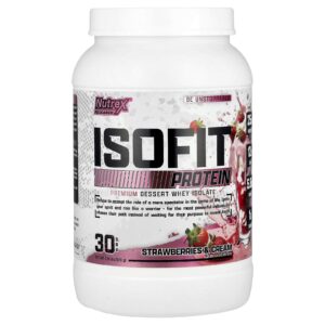 Nutrex Research Proteína Morangos e Creme IsoFit® 978 g (216 lb)