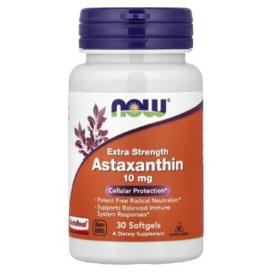 NOW Foods Astaxantina 10 mg 30 Cápsulas Softgel