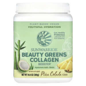 Sunwarrior Reforço de Colágeno Beauty Greens Pina Colada 300 g (1058 oz)