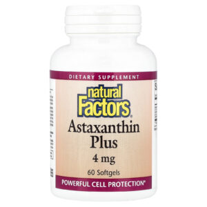 Natural Factors Astaxantina Plus 4 mg 60 Cápsulas Softgel