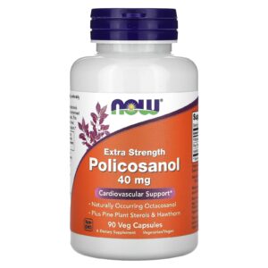 NOW Foods Policosanol 40 mg 90 Cápsulas Vegetais