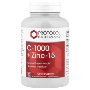 Protocol for Life Balance C-1000 + Zinco-15 120 Cápsulas Vegetais