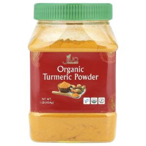 Jiva Organics Cúrcuma Orgânica em Pó 454 g (1 lb)