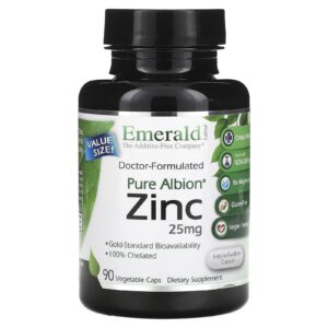 Emerald Laboratories Albion Puro Zinco 25 mg 90 Cápsulas Vegetais