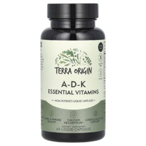 Terra Origin Vitaminas Essenciais ADK 60 Cápsulas Líquidas