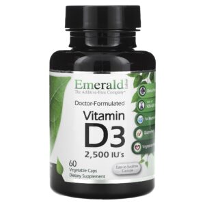 Emerald Laboratories Vitamina D3 2.500 UI 60 Cápsulas Vegetais