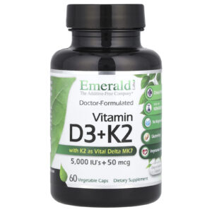 Emerald Laboratories Vitamina D3 + K2 60 Cápsulas Vegetais