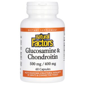 Natural Factors Glicosamina 500 mg Condroitina 400 mg 60 Cápsulas