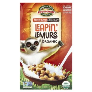 Natures Path Envirokidz Orgânico Cereal Leapin Manteiga de Amendoim e Chocolate 284 g (10 oz)