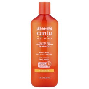 Cantu Manteiga de Karité Shampoo de Creme de Limpeza Sem Sulfato Para Cabelos com Cachos e Ondas Naturais 400 ml (135 fl oz)