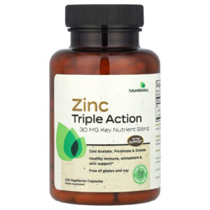 Futurebiotics Zinco Tripla Ação 30 mg 150 Cápsulas Vegetarianas