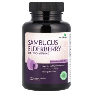 Futurebiotics Sambucus Sabugueiro com Zinco e Vitamina C 60 Cápsulas Vegetarianas