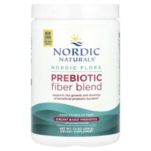 Nordic Naturals Mistura de Fibras Prebióticas em Pó da Nordic Flora Sem Sabor 204 g (72 oz)