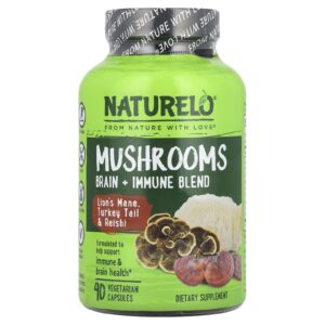 NATURELO Cogumelos Mistura para Cérebro e Imunidade 90 Cápsulas Vegetarianas