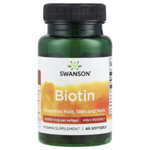 Swanson Biotina 10.000 mcg 60 Cápsulas Softgel