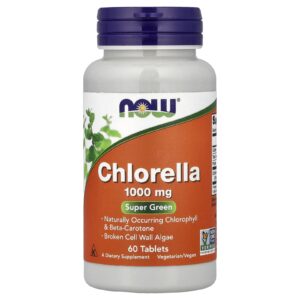 NOW Foods Chlorella 60 Comprimidos (1.000 mg por Comprimido)