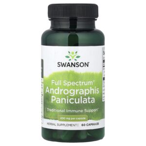 Swanson Andrographis Paniculata 400 mg 60 Cápsulas Full Spectrum®