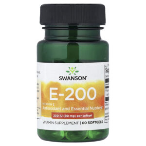 Swanson Vitamina E-200 90 mg (200 UI) 60 Cápsulas Softgel