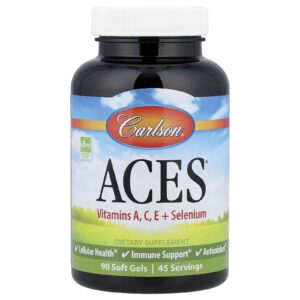 Carlson ACES® Vitaminas A C e E + Selênio 90 Cápsulas Softgel